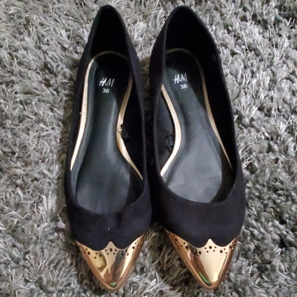 Metal Pointed Flats - Picture 1 of 4